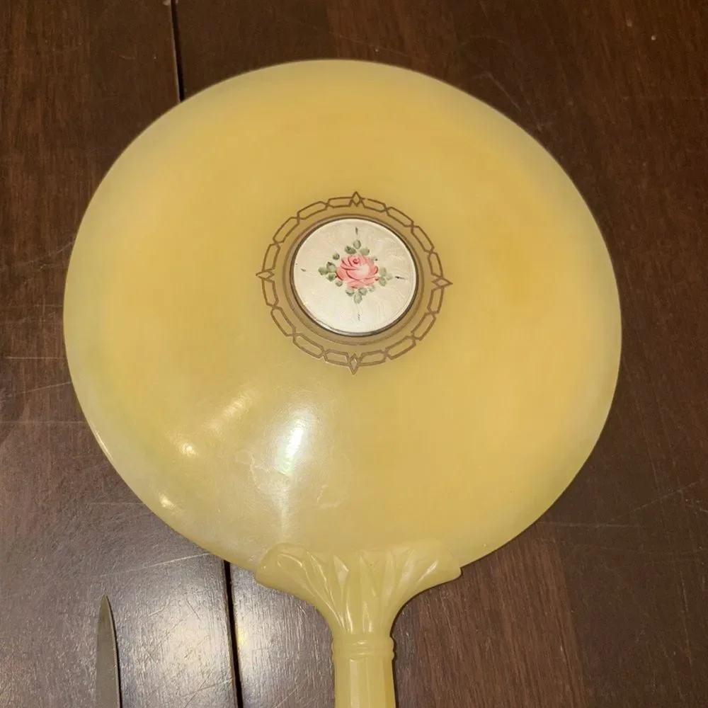 Vintage 40's/50's Art Deco rose vanity set.
